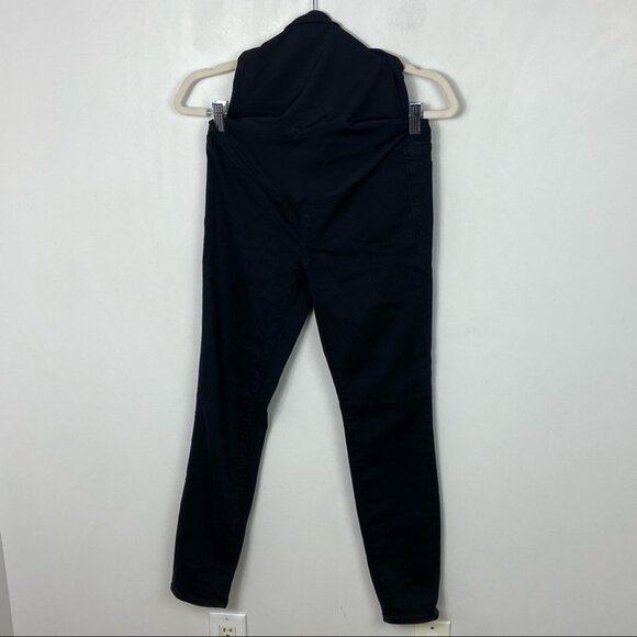 Madewell Black Maternity Skinny Jeans Over The Belly Lunar Wash Size 25 Denim - Picture 14 of 16